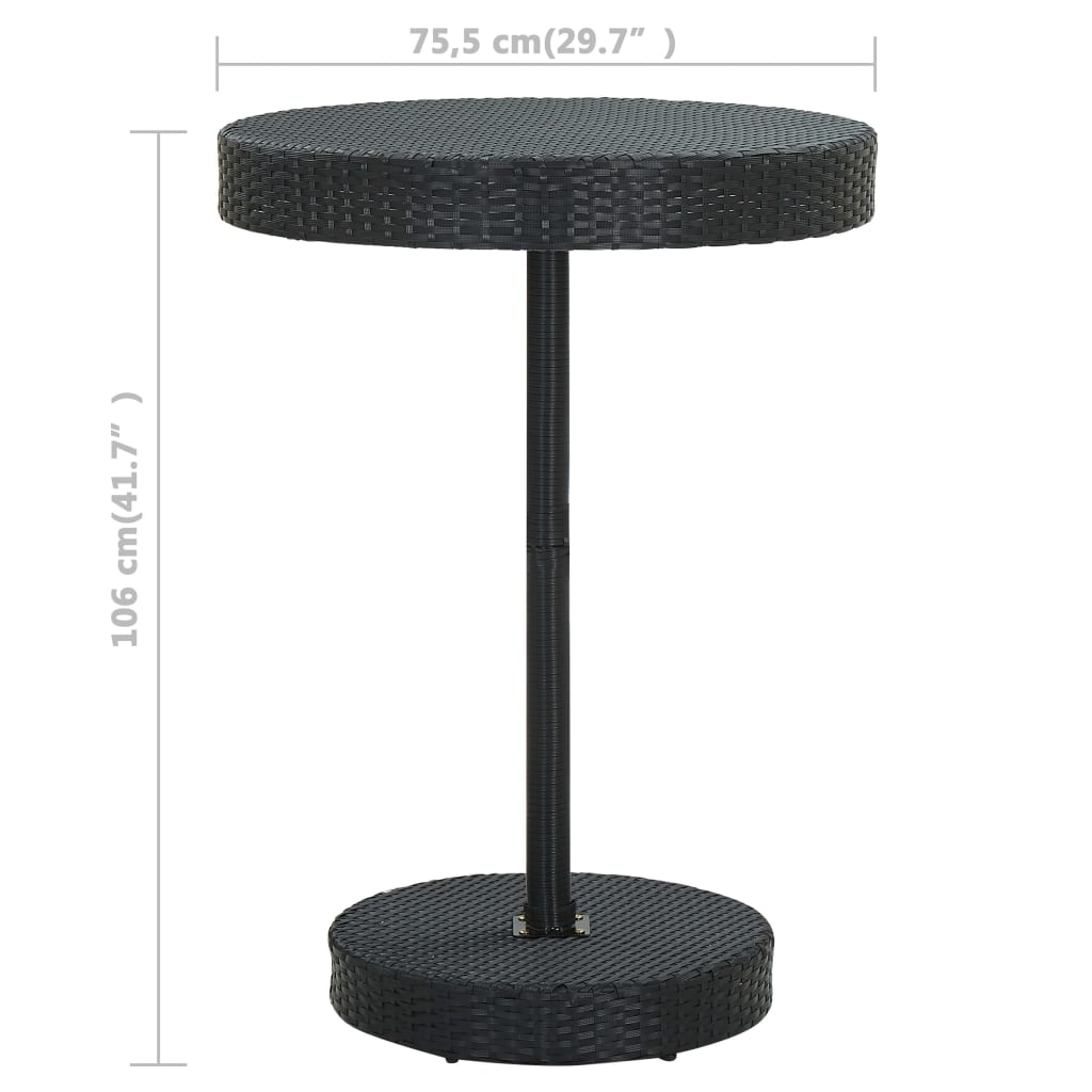 Vixl Set Mobilier Bar De Grădină Cu Perne, 5 Piese, , Poliratan