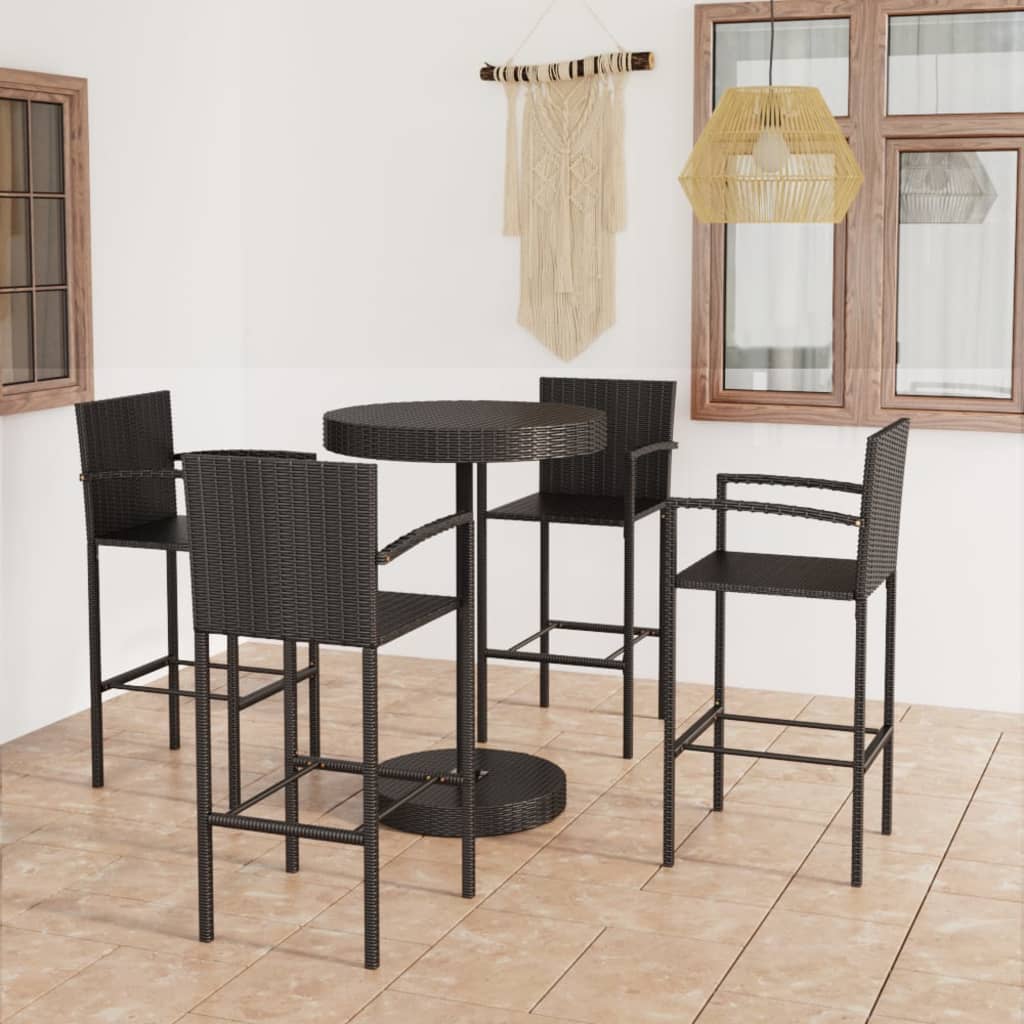 Set Mobilier Bar De Grădină, 3 Piese, , Poliratan