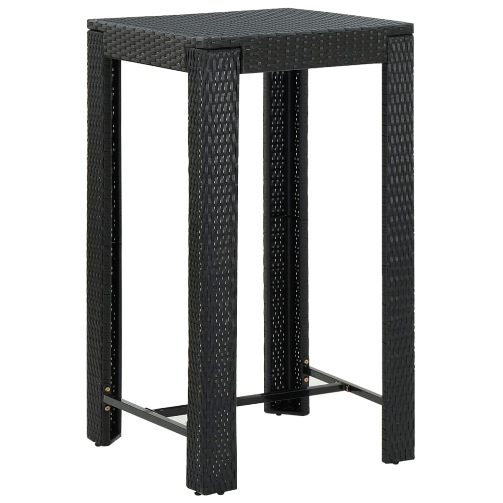 Vixl Set Mobilier Bar De Grădină Cu Perne, 3 Piese, , Poliratan