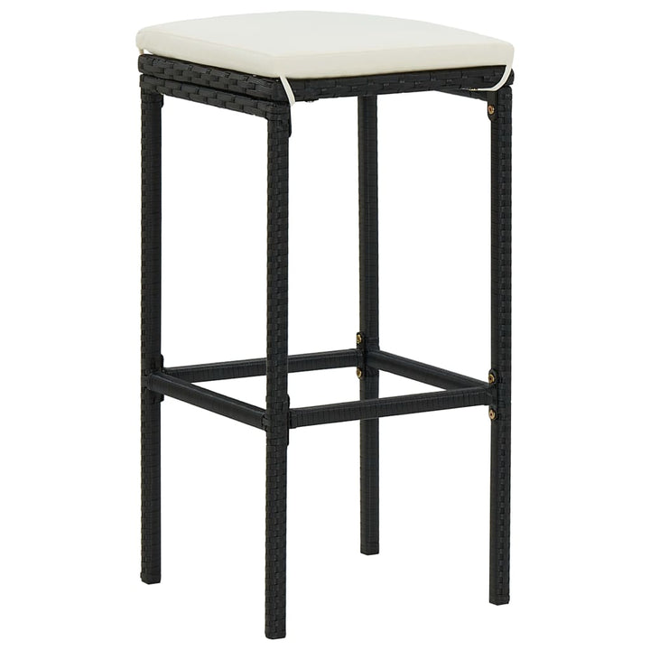 Vixl Set Mobilier Bar De Grădină Cu Perne, 3 Piese, , Poliratan