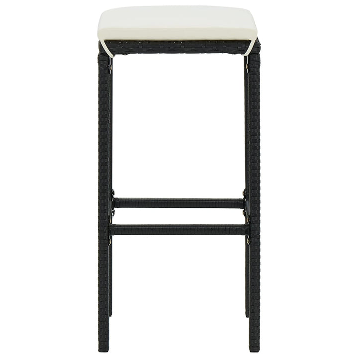 Vixl Set Mobilier Bar De Grădină Cu Perne, 3 Piese, , Poliratan