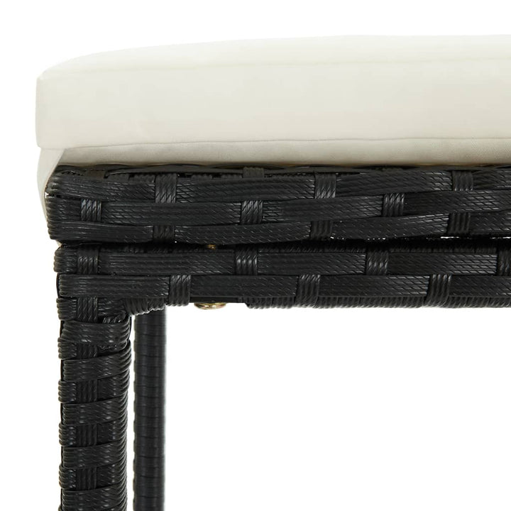Vixl Set Mobilier Bar De Grădină Cu Perne, 3 Piese, , Poliratan