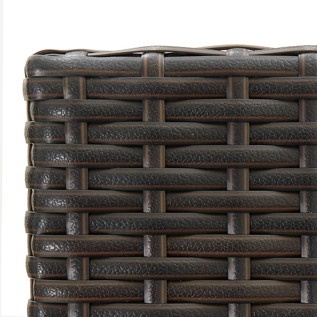 Set Bar Exterior Cu Cotieră, 3 Piese, Maro, Poliratan
