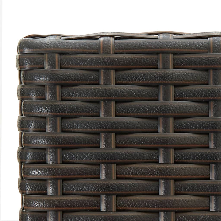 Set Bar Exterior Cu Cotieră, 3 Piese, Maro, Poliratan