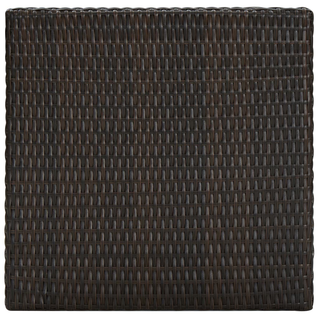 Set Bar Exterior Cu Cotieră, 3 Piese, Maro, Poliratan