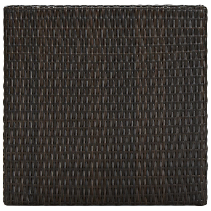 Set Bar Exterior Cu Cotieră, 3 Piese, Maro, Poliratan