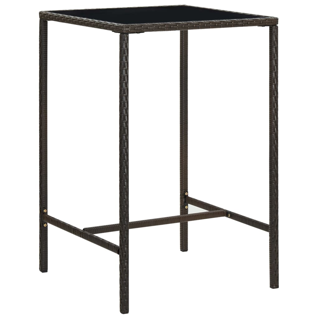 Set Mobilier Bar De Grădină, Cu Perne, 3 Piese, , Poliratan