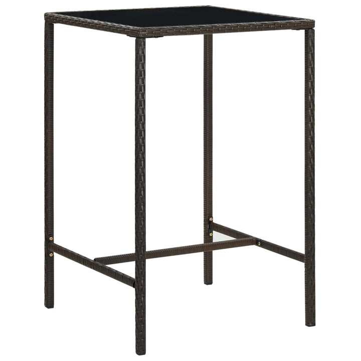 Set Mobilier Bar De Grădină, Cu Perne, 3 Piese, , Poliratan