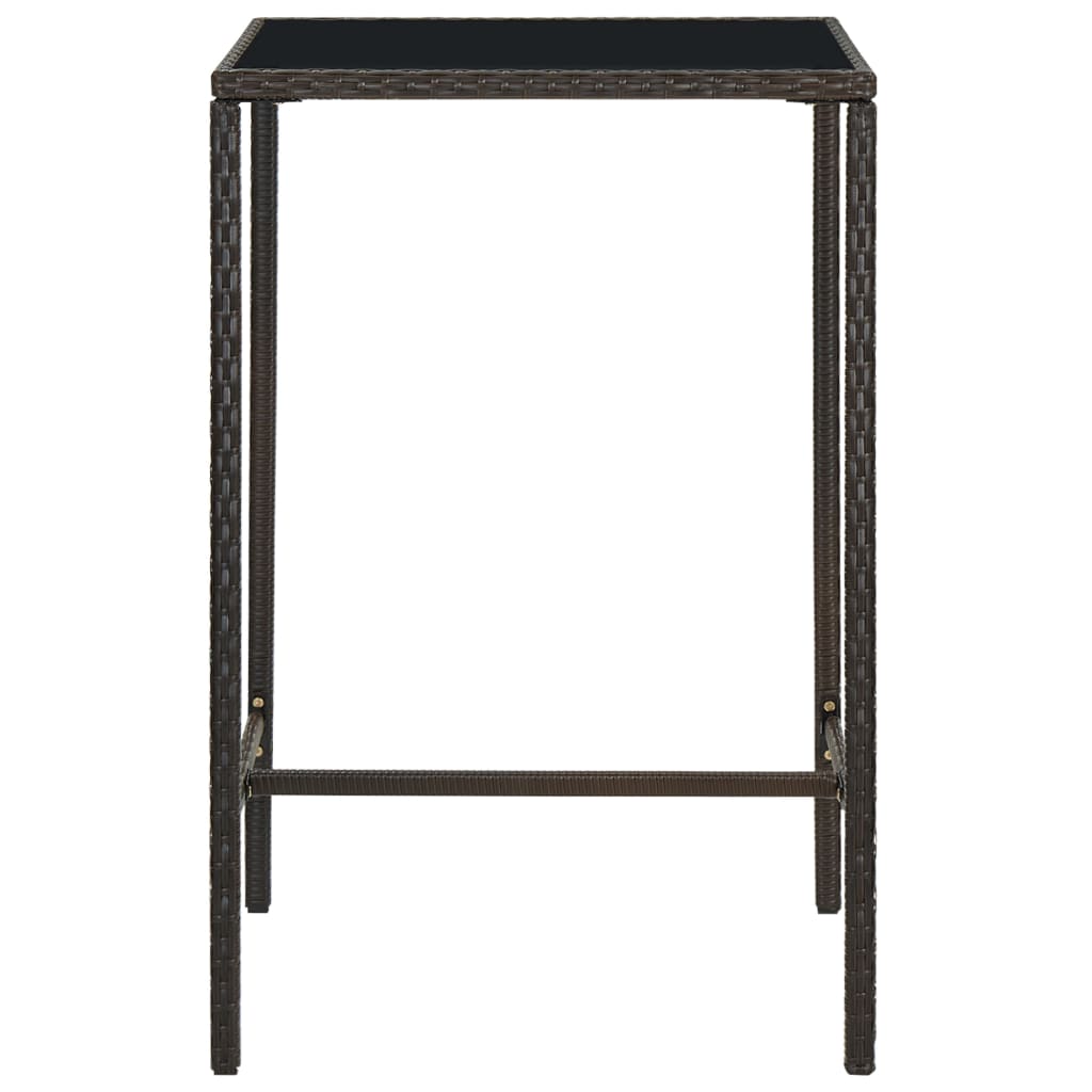 Set Mobilier Bar De Grădină, Cu Perne, 3 Piese, , Poliratan