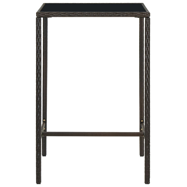 Set Mobilier Bar De Grădină, Cu Perne, 3 Piese, , Poliratan