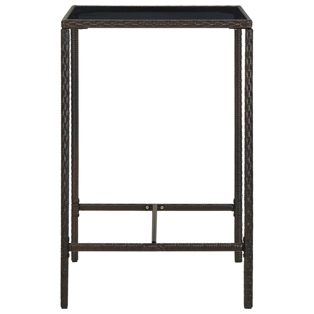 Set Mobilier Bar De Grădină, Cu Perne, 3 Piese, , Poliratan