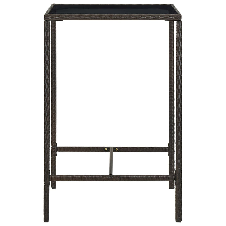 Set Mobilier Bar De Grădină, Cu Perne, 3 Piese, , Poliratan