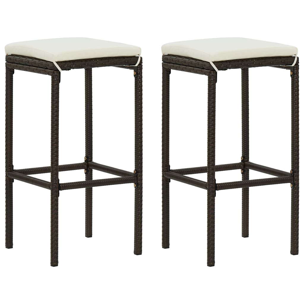Set Mobilier Bar De Grădină, Cu Perne, 3 Piese, , Poliratan