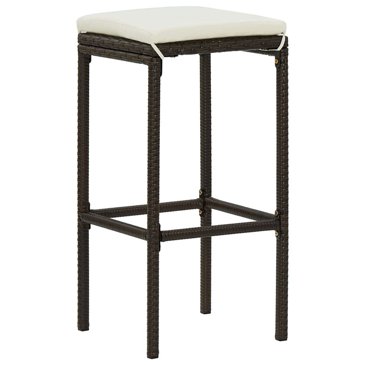 Set Mobilier Bar De Grădină, Cu Perne, 3 Piese, , Poliratan