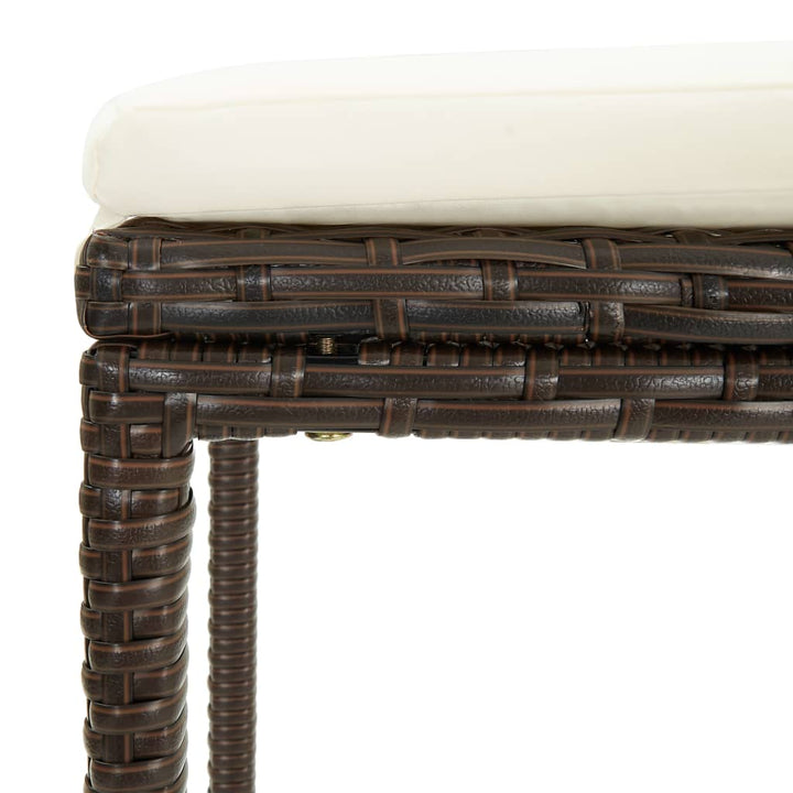 Set Mobilier Bar De Grădină, Cu Perne, 3 Piese, , Poliratan