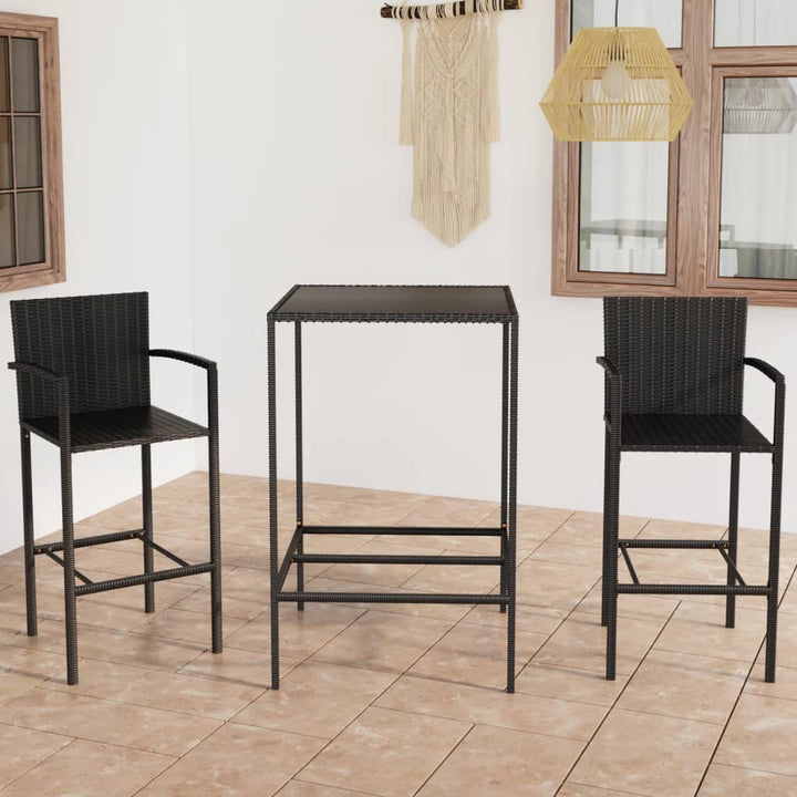 Set Mobilier Bar De Grădină, 5 Piese, , Poliratan