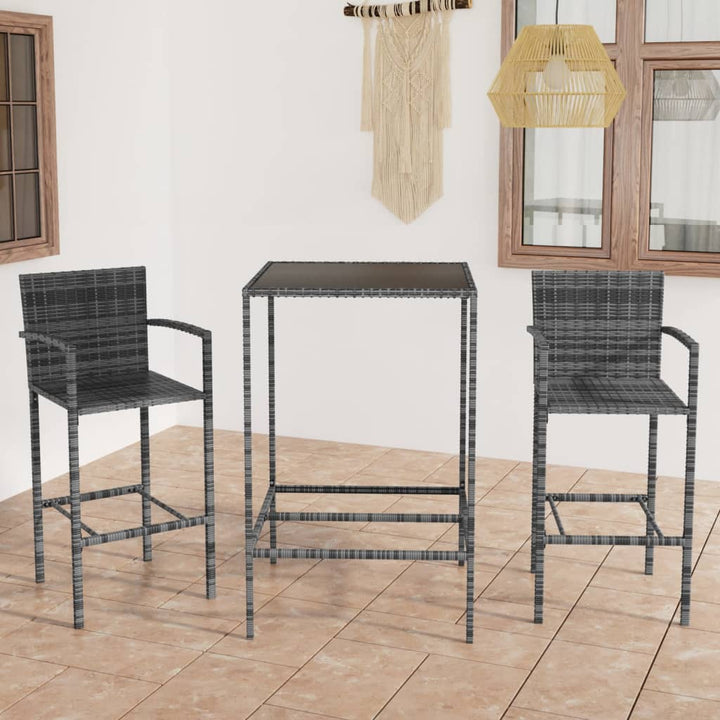 Set Mobilier Bar De Grădină, 5 Piese, , Poliratan