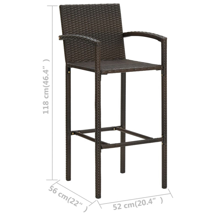 Set Mobilier Bar De Grădină, 5 Piese, , Poliratan