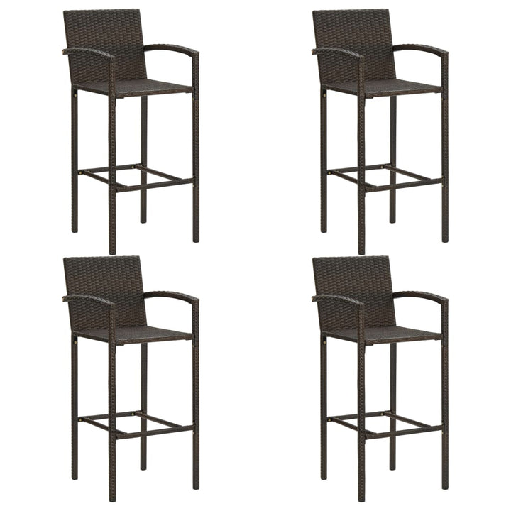 Set Mobilier Bar De Grădină, 5 Piese, , Poliratan