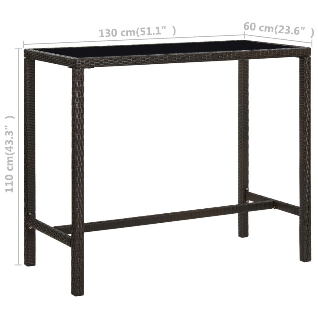 Set Mobilier Bar De Grădină, 5 Piese, , Poliratan