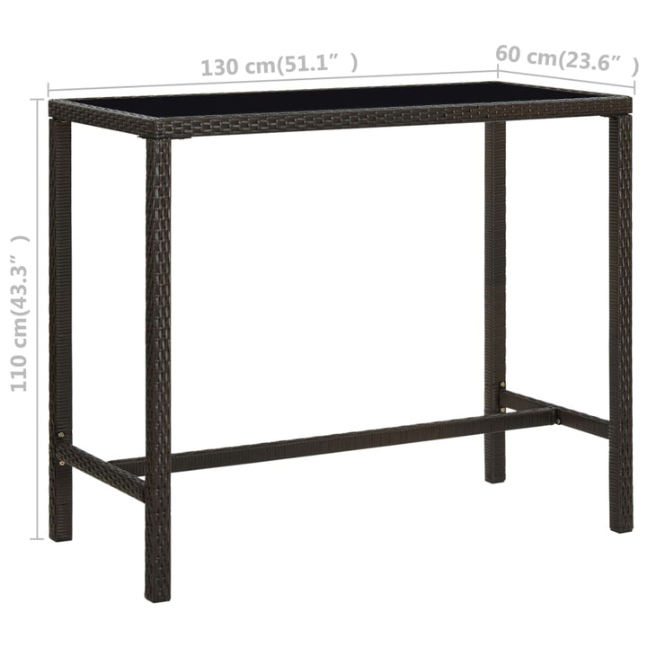 Set Mobilier Bar De Grădină, 5 Piese, , Poliratan