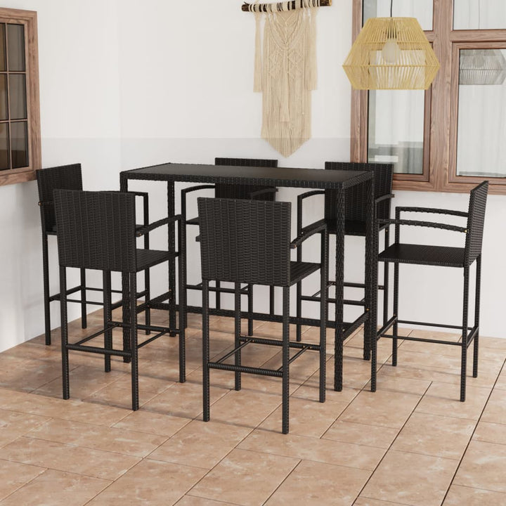 Set Mobilier Bar De Grădină, 5 Piese, , Poliratan