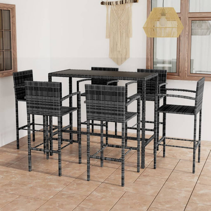 Set Mobilier Bar De Grădină, 5 Piese, , Poliratan