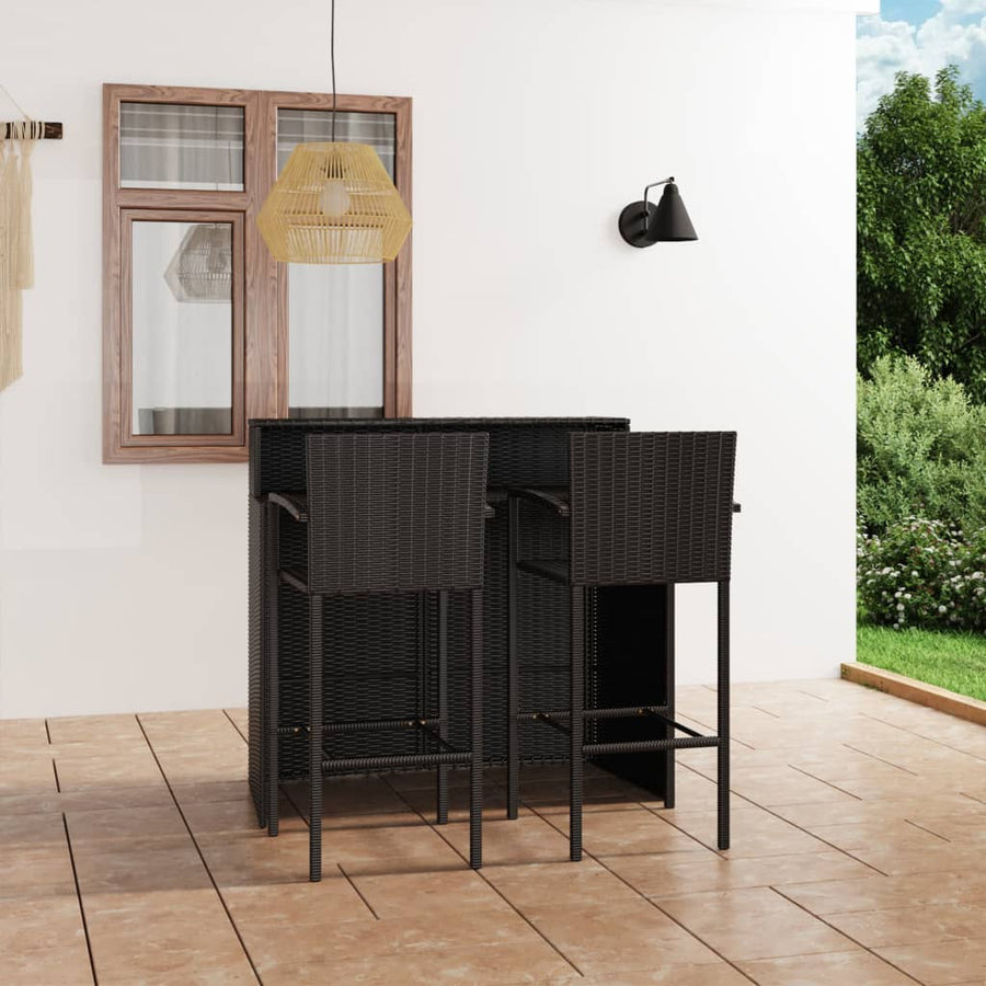 Set Mobilier Bar De Grădină, 3 Piese,