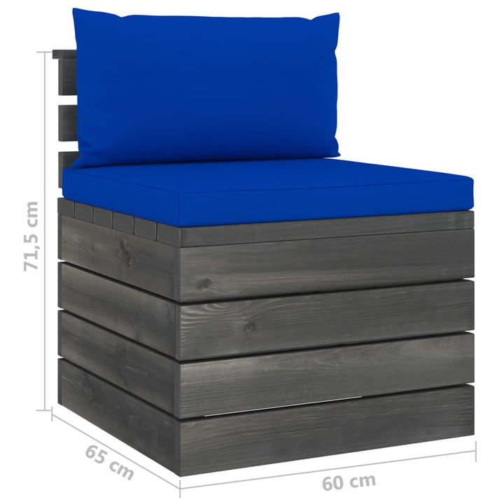 Set Mobilier Grădină Din Paleți, 2 Piese, Cu Perne, Lemn De Pin