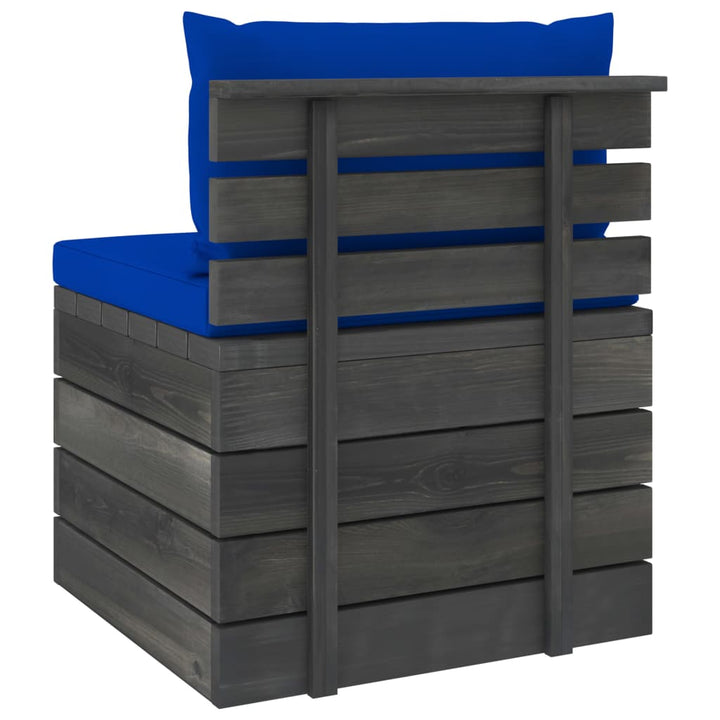 Set Mobilier Grădină Din Paleți, 2 Piese, Cu Perne, Lemn De Pin