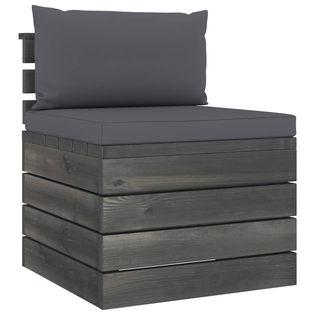 Set Mobilier Grădină Din Paleți, 2 Piese, Cu Perne, Lemn De Pin