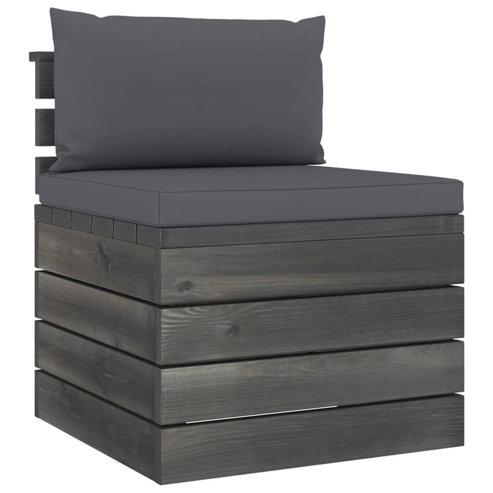 Set Mobilier Grădină Din Paleți, 2 Piese, Cu Perne, Lemn De Pin