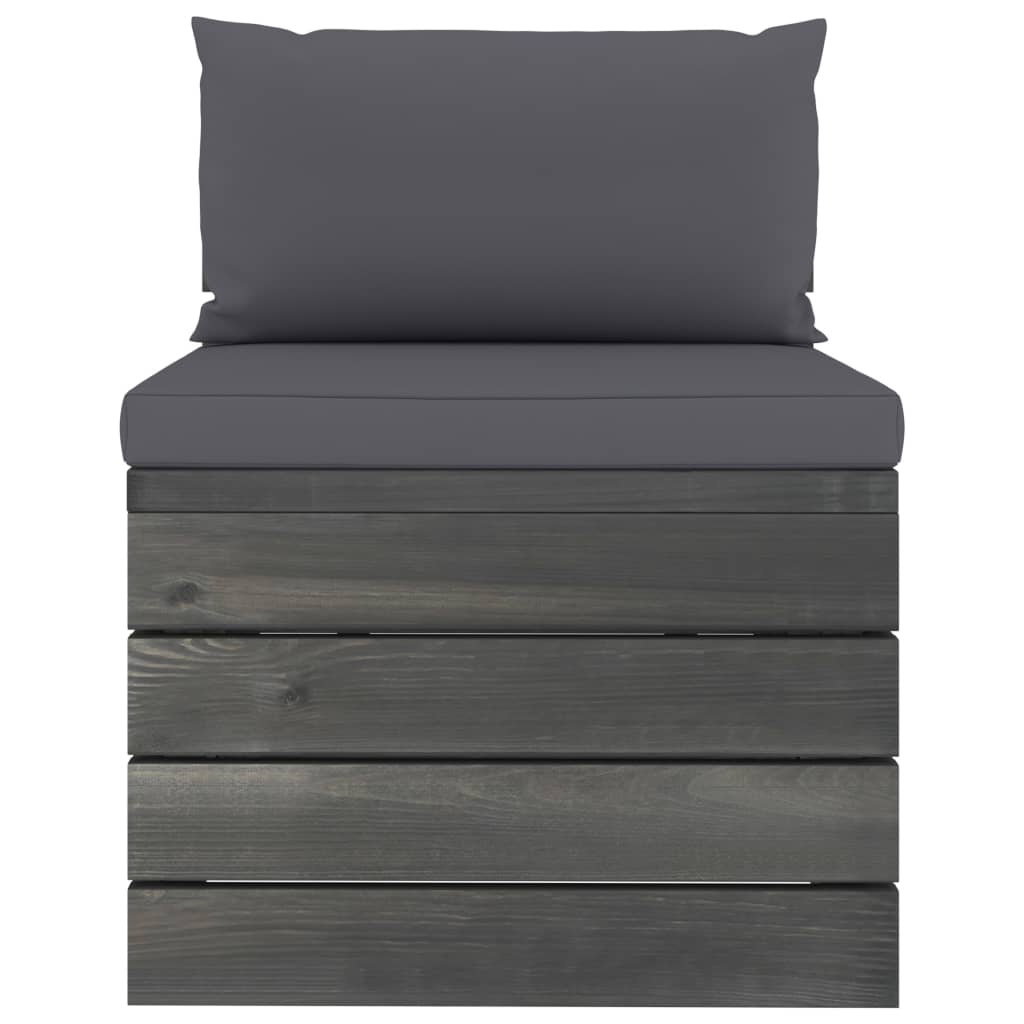 Set Mobilier Grădină Din Paleți, 2 Piese, Cu Perne, Lemn De Pin