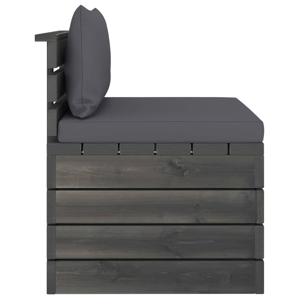 Set Mobilier Grădină Din Paleți, 2 Piese, Cu Perne, Lemn De Pin