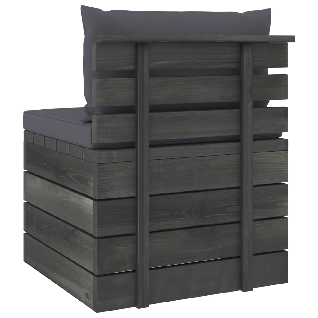Set Mobilier Grădină Din Paleți, 2 Piese, Cu Perne, Lemn De Pin