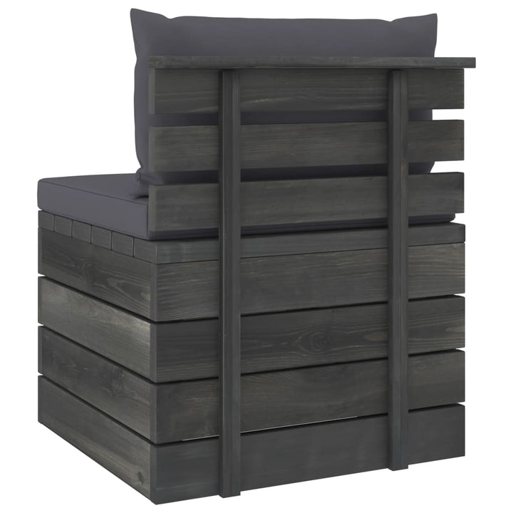 Set Mobilier Grădină Din Paleți, 2 Piese, Cu Perne, Lemn De Pin