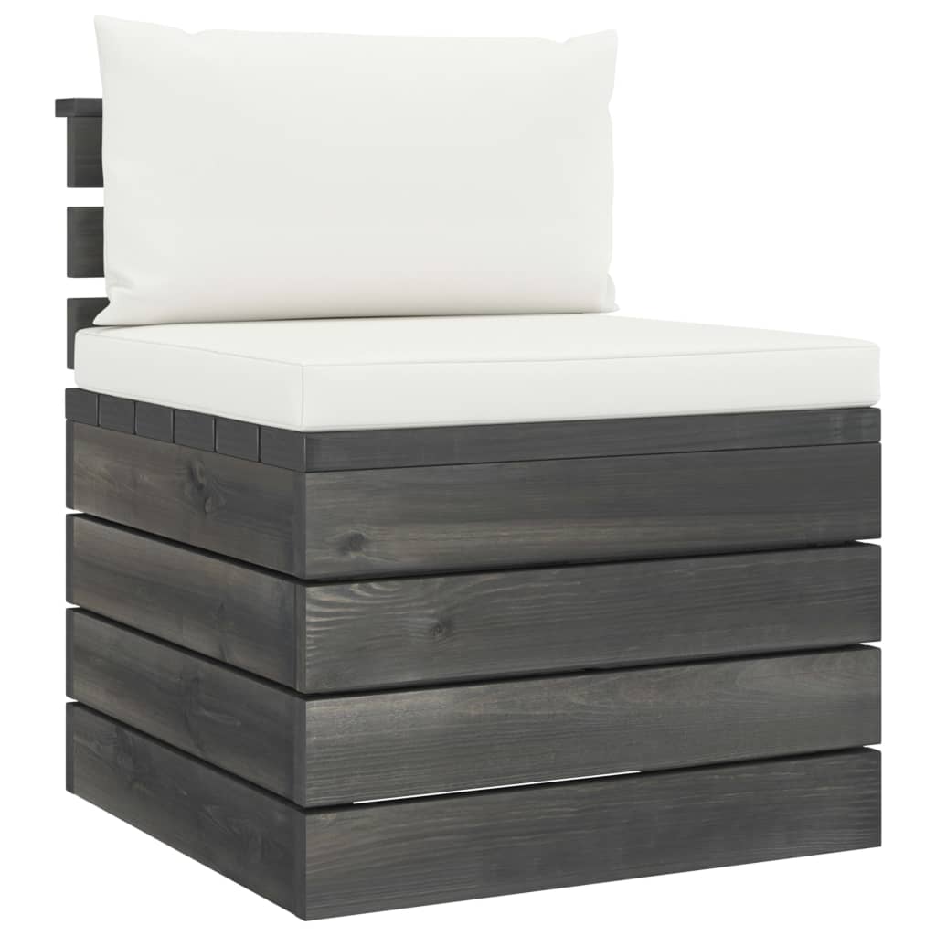 Set Mobilier Grădină Paleți Cu Perne 7 Piese Lemn Masiv Pin