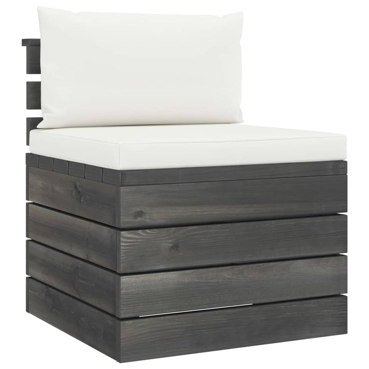 Set Mobilier Grădină Paleți Cu Perne 7 Piese Lemn Masiv Pin