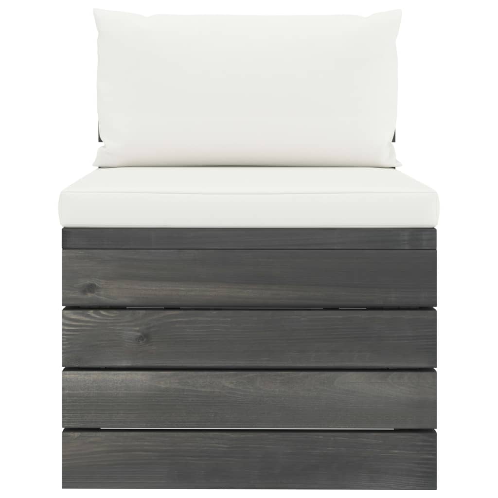 Set Mobilier Grădină Paleți Cu Perne 7 Piese Lemn Masiv Pin