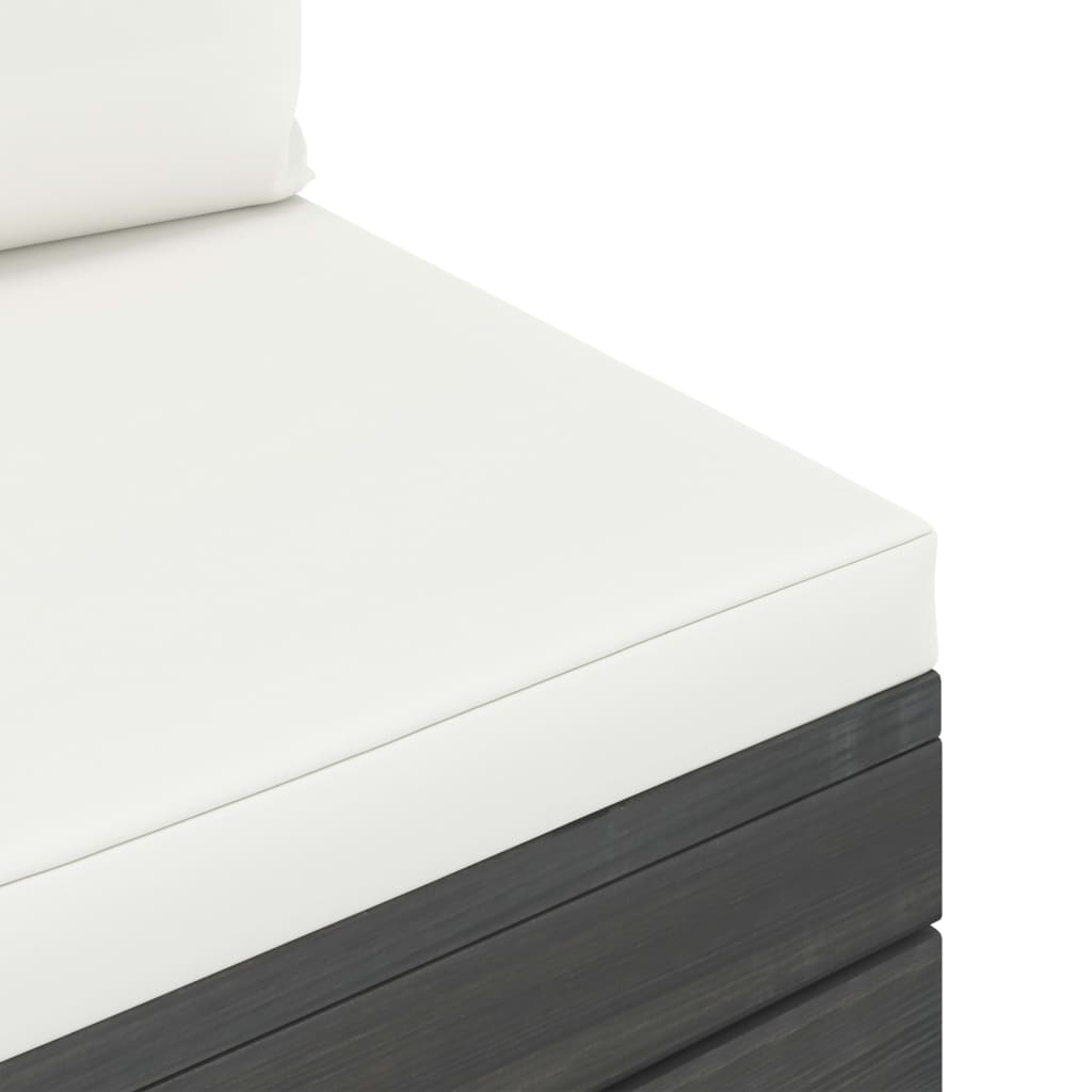 Set Mobilier Grădină Paleți Cu Perne 7 Piese Lemn Masiv Pin