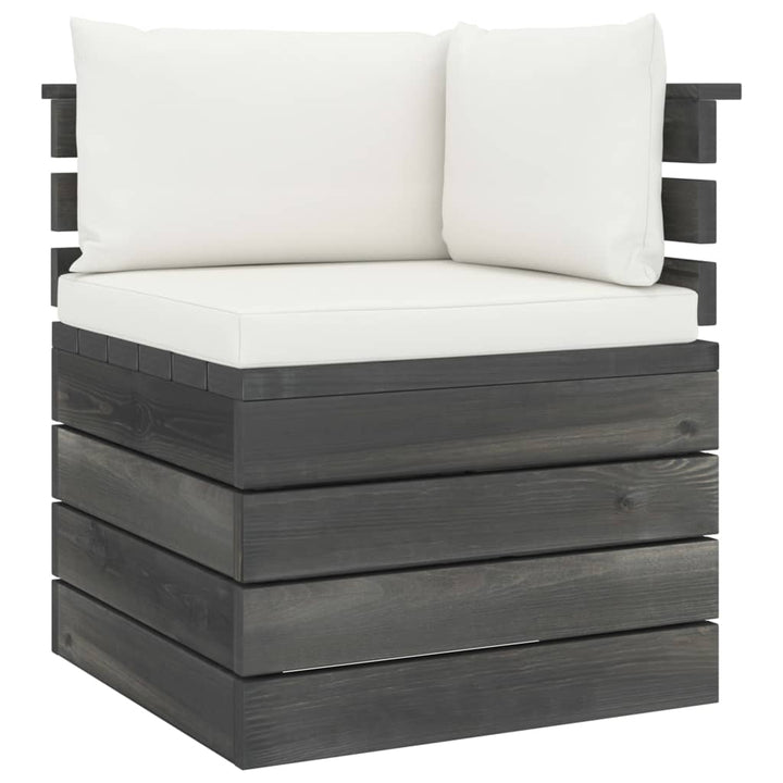 Set Mobilier Grădină Paleți Cu Perne 7 Piese Lemn Masiv Pin