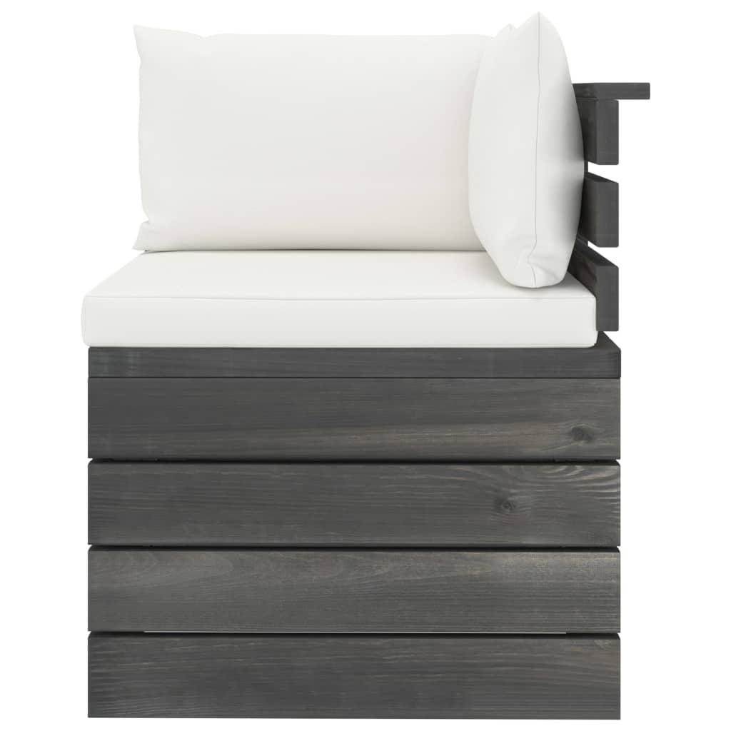 Set Mobilier Grădină Paleți Cu Perne 7 Piese Lemn Masiv Pin