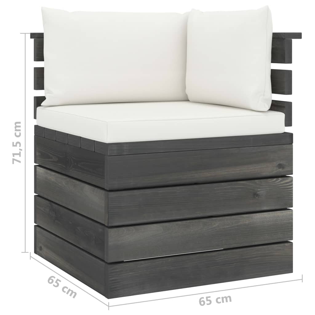 Set Mobilier Grădină Paleți Cu Perne 7 Piese Lemn Masiv Pin