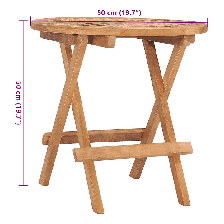 Set Mobilier Exterior Pliabil Cu Perne, 3 Piese, Lemn Masiv Tec