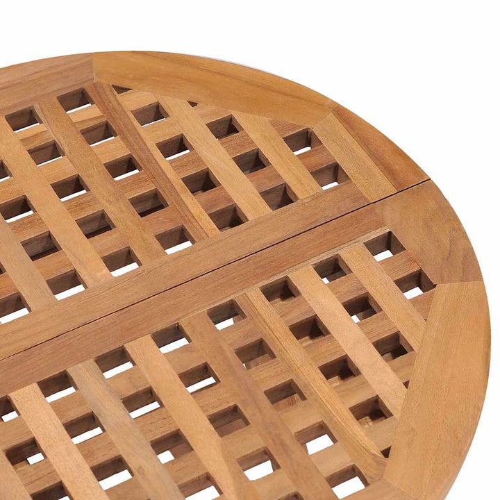 Set Mobilier Exterior Pliabil Cu Perne, 3 Piese, Lemn Masiv Tec