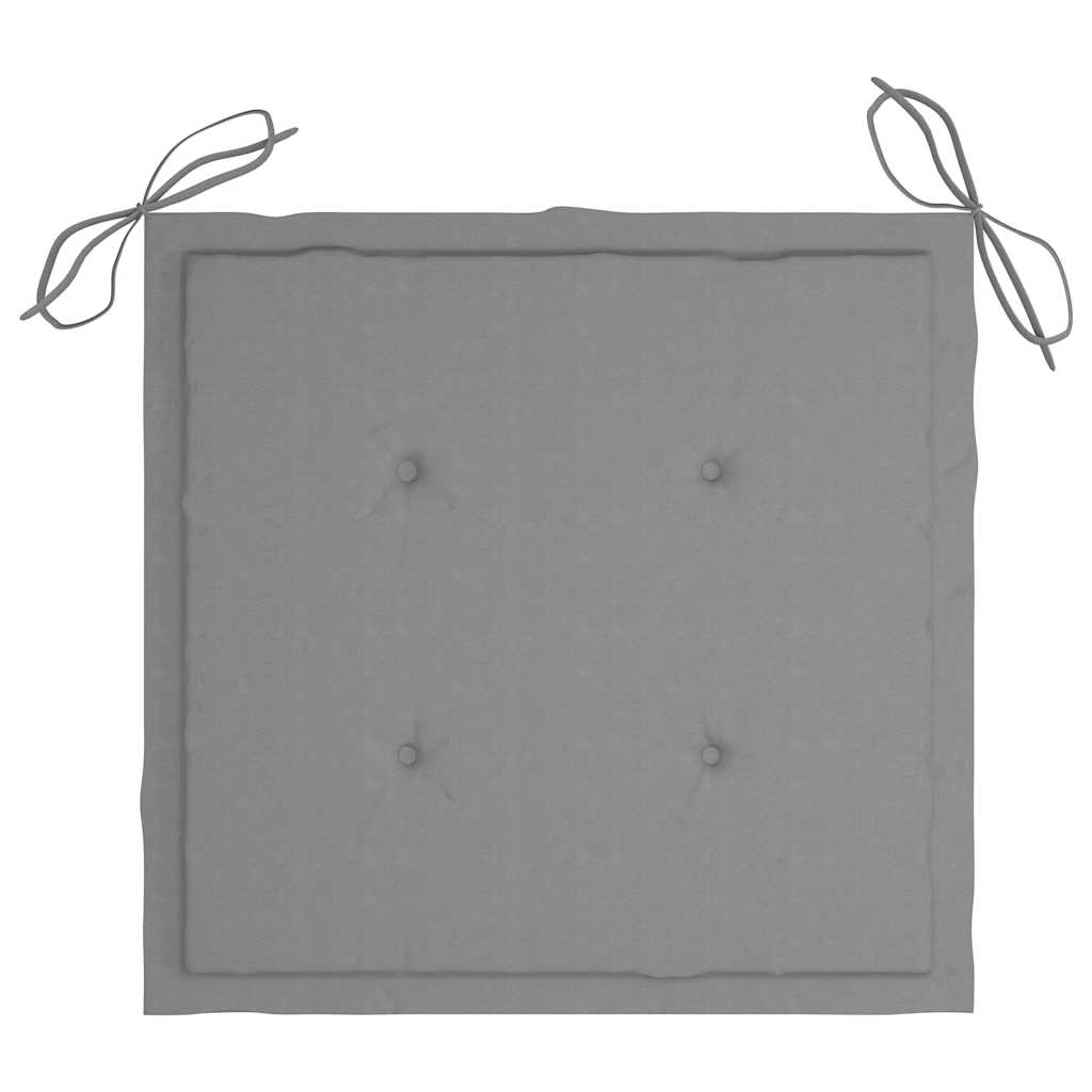 Set Mobilier Exterior Pliabil Cu Perne, 3 Piese, Lemn Masiv Tec