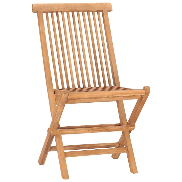 Set Mobilier Pliabil Exterior Cu Perne, 3 Piese, Lemn Masiv Tec