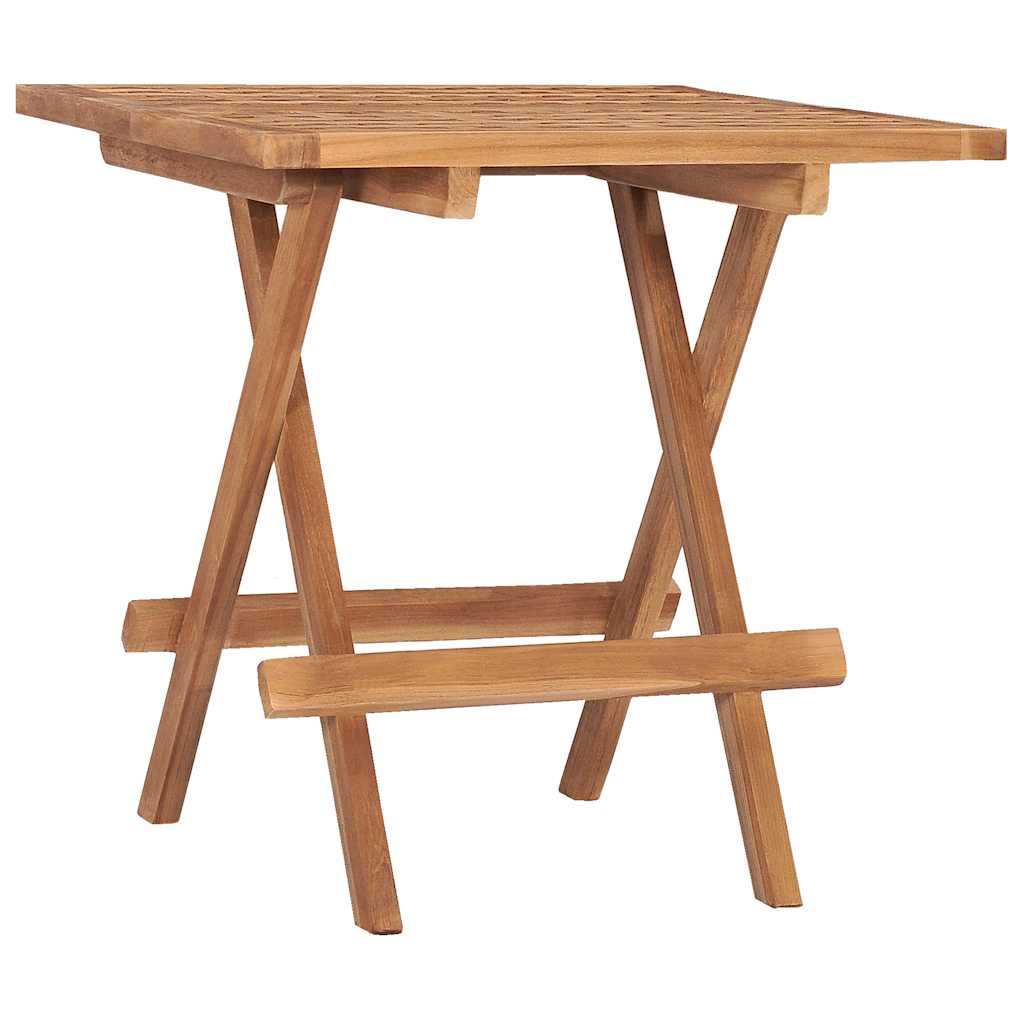 Set Mobilier Exterior Pliabil Cu Perne, 3 Piese, Lemn Masiv Tec