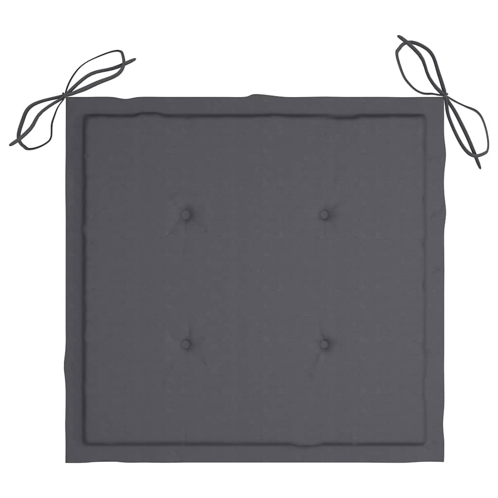 Set Mobilier Exterior Pliabil Cu Perne, 3 Piese, Lemn Masiv Tec