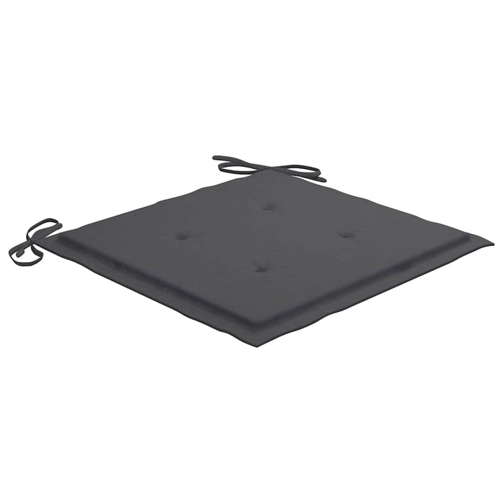 Set Mobilier Exterior Pliabil Cu Perne, 3 Piese, Lemn Masiv Tec